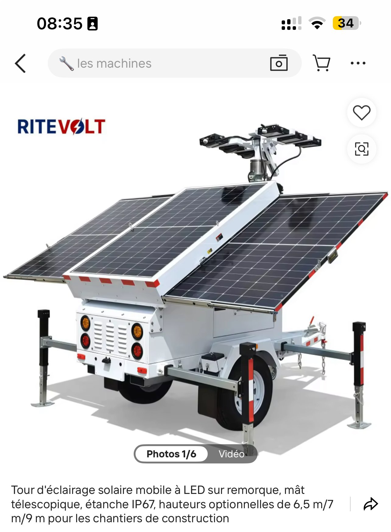 Tour d’éclairage solaire mobile – Image 7